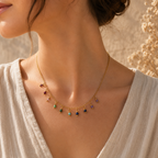 Collier avec perles diverses