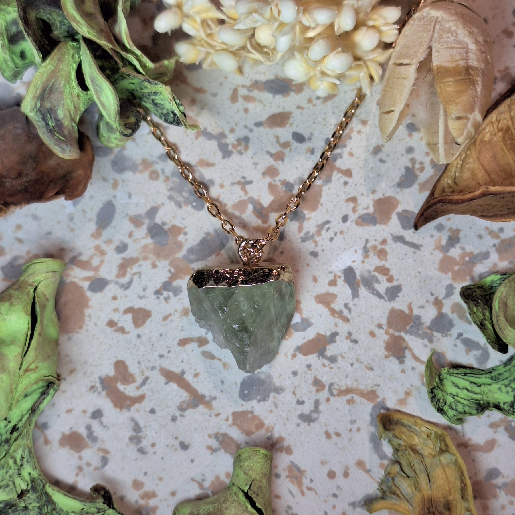 Collier pendentif en Fluorite