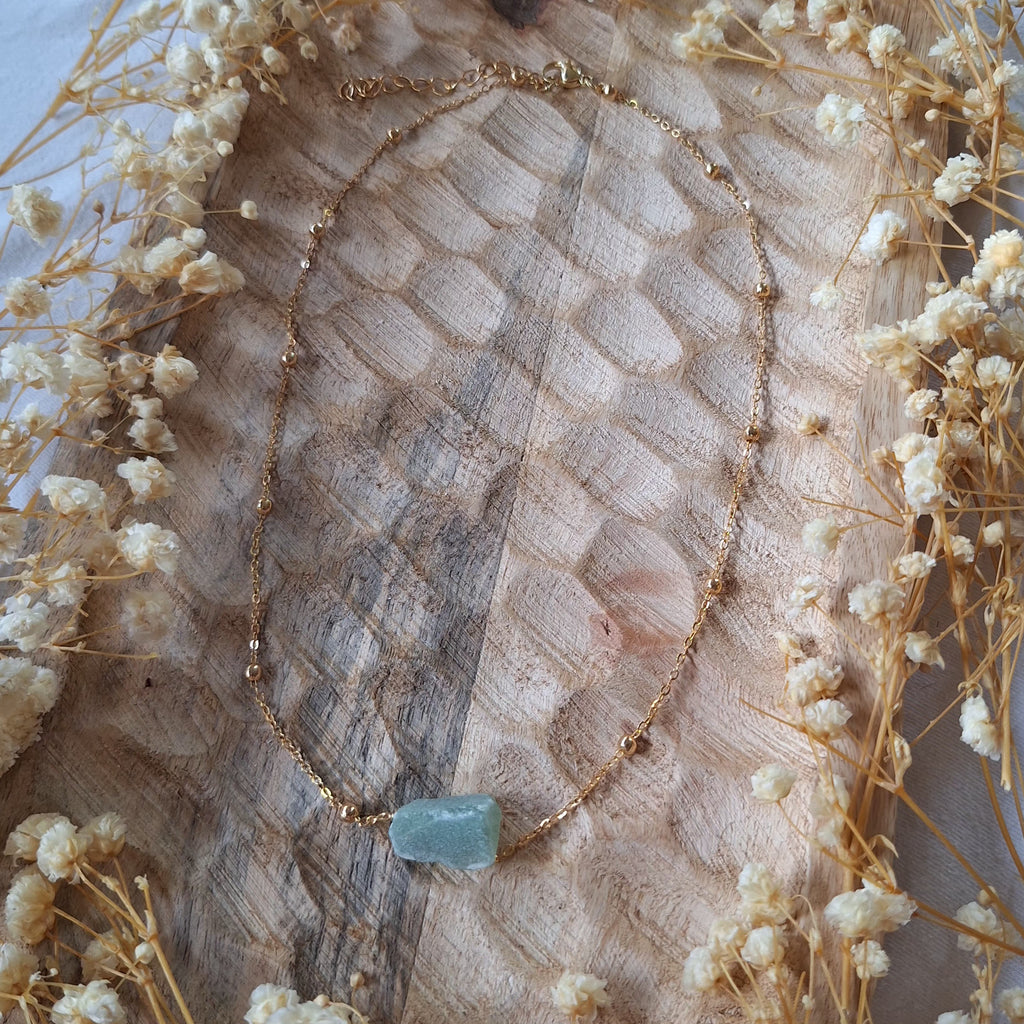 Collier avec pierre d'Aventurine