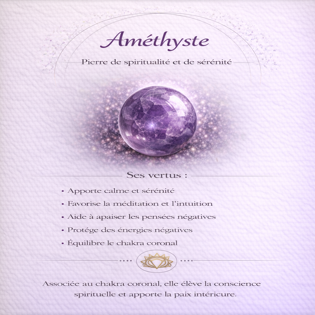 Collier pendentif en Améthyste