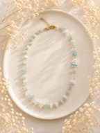 Collier en Aigue Marine - Sérénité Courage Communication