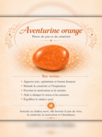 Collier à pétales et perles en Aventurine orange - Créativité Motivation Optimisme