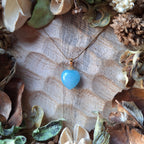 Collier avec coeur en Aigue Marine