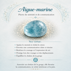 Collier avec pendentif Aigue Marine