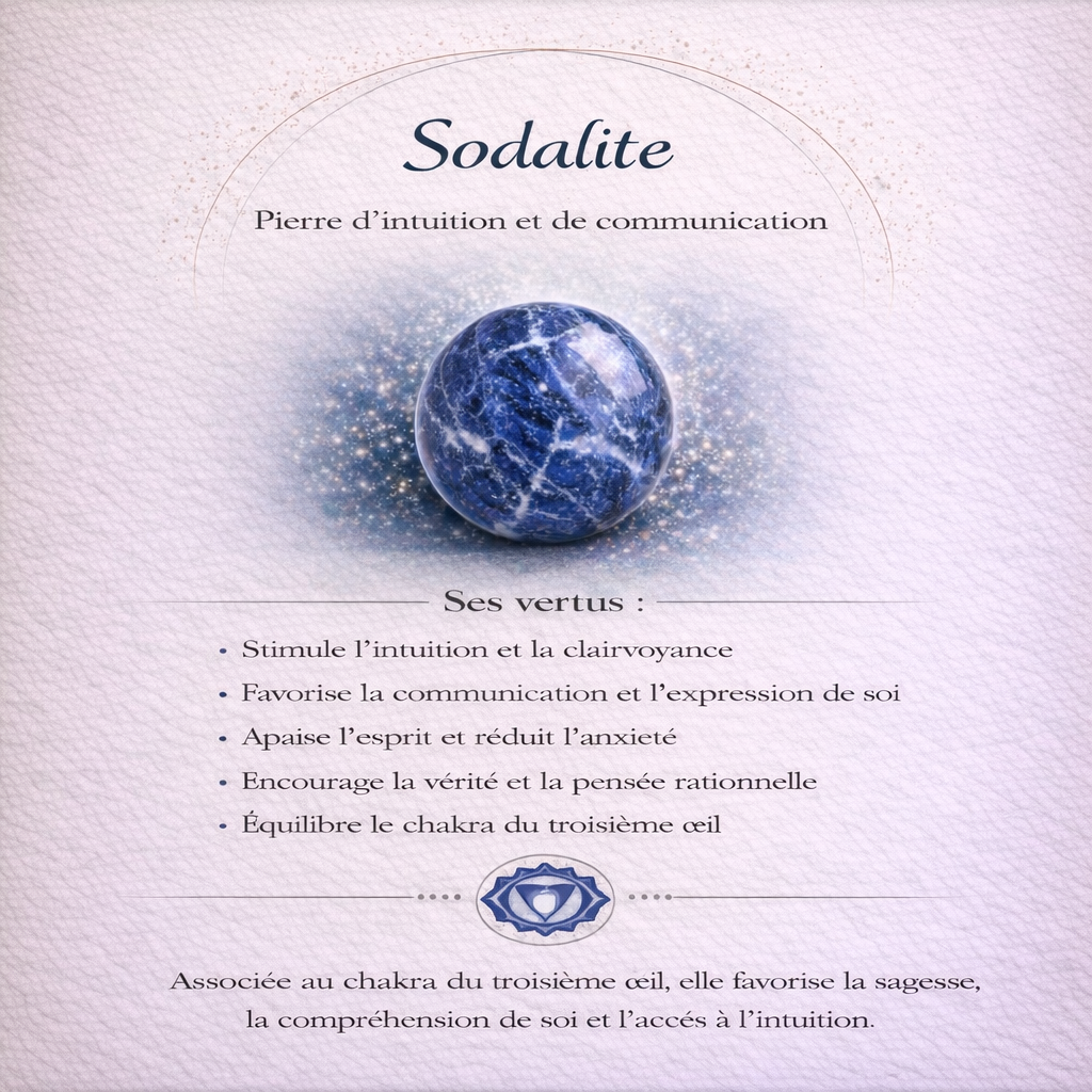 Collier pendentif en Sodalite