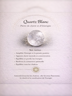 Collier avec perles en Quartz blanc - Clarté Harmonie Énergie