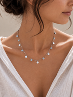 Collier avec pierres en Aigue Marine - Sérénité Courage Communication