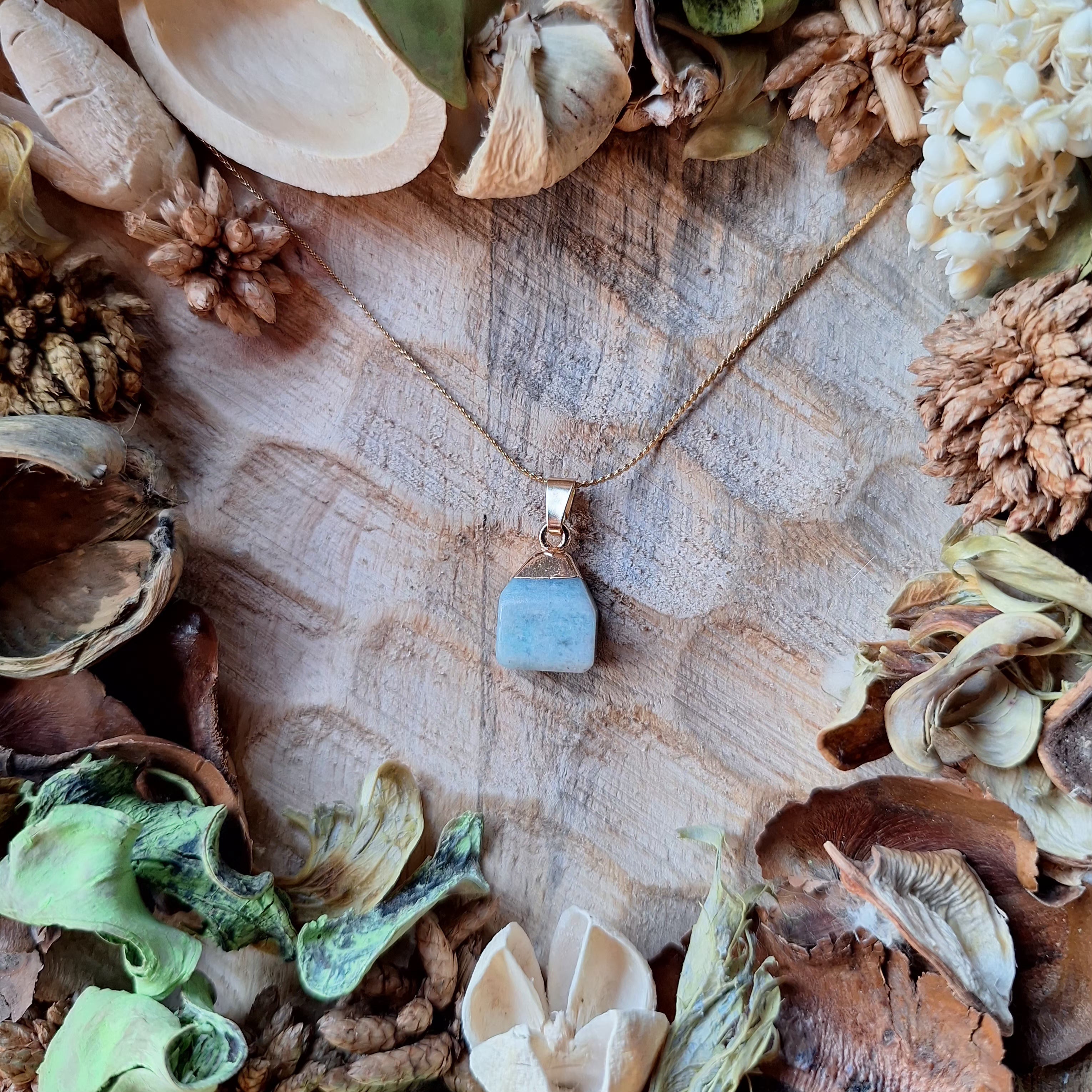 Collier avec pendentif en Amazonite