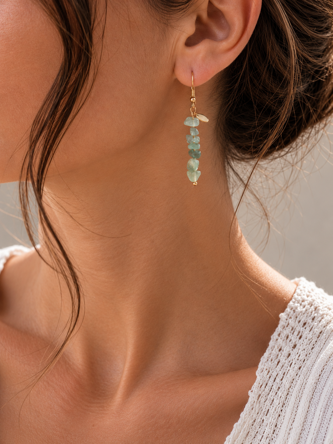 Boucles d'oreilles en Aventurine - Chance Croissance Équilibre