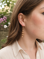 Boucles d'oreilles en Aventurine orange