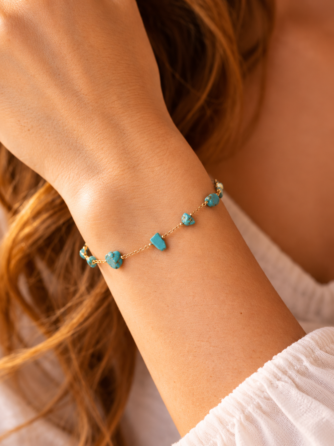 Bracelet en Turquoise - Protection Communication Équilibre