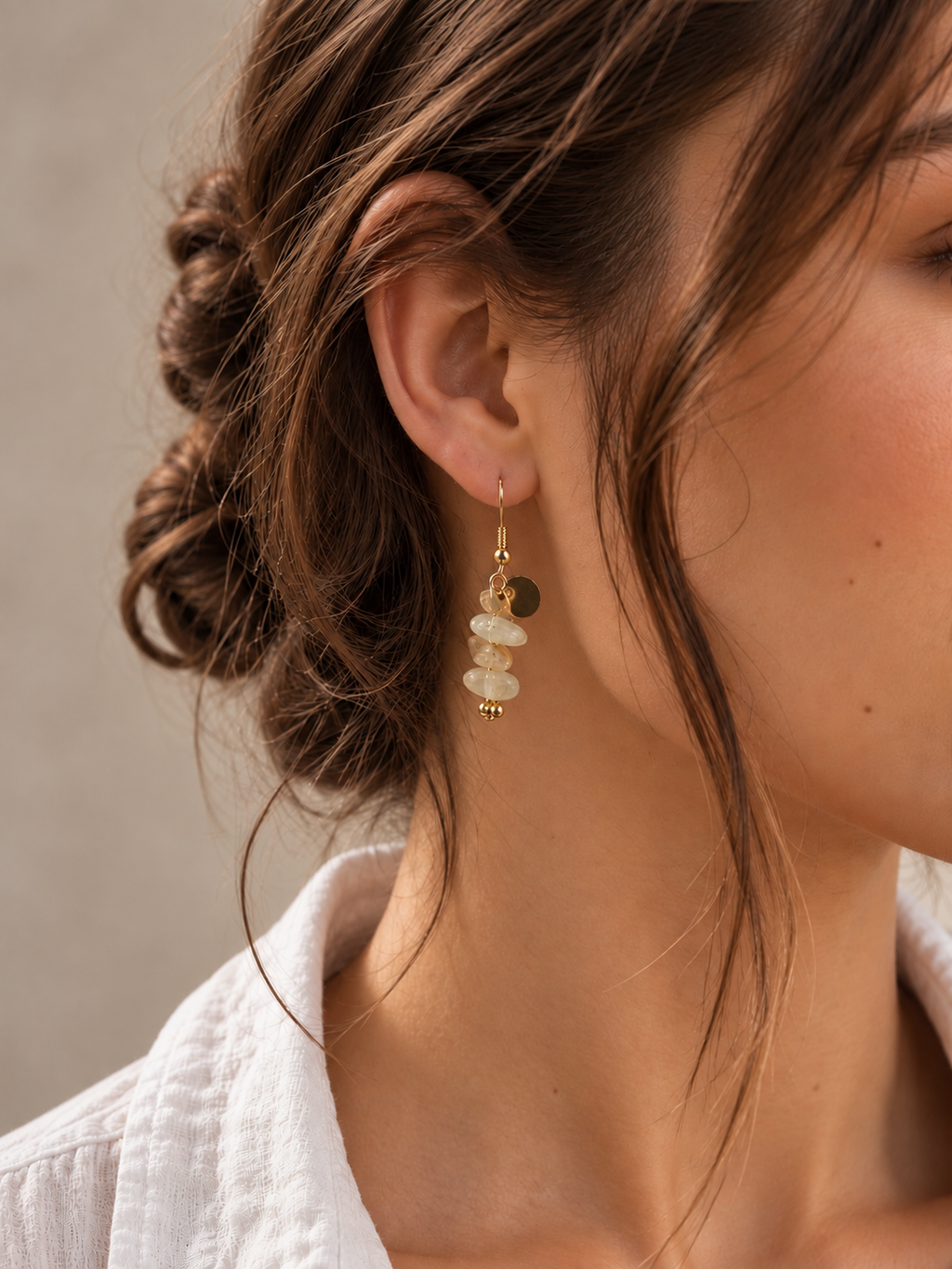 Boucles d'oreilles en Citrine - Abondance Énergie Confiance