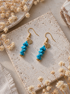 Boucles d'oreille en Turquoise - Protection Communication Équilibre