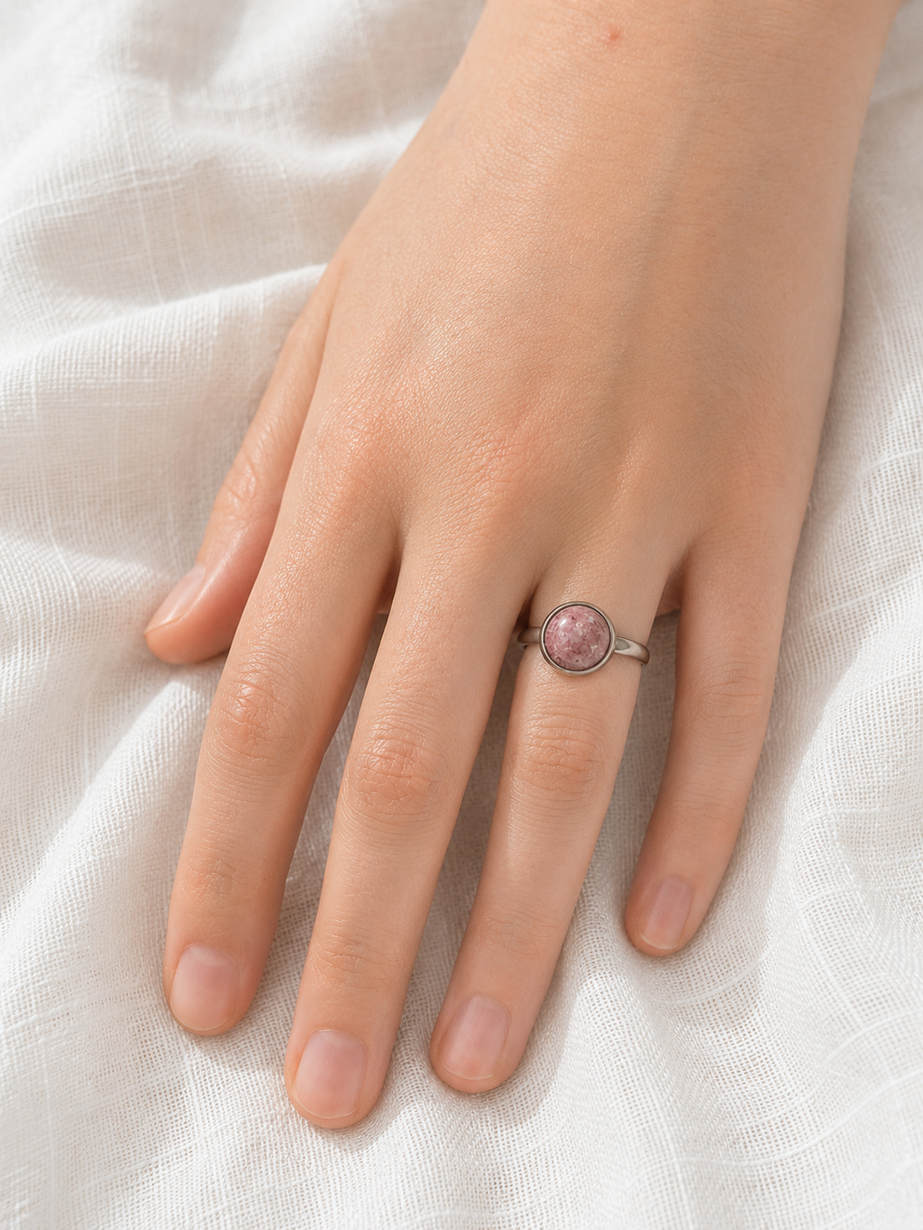 Bague avec Rhodonite