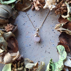 Collier pendentif en Quartz Rose