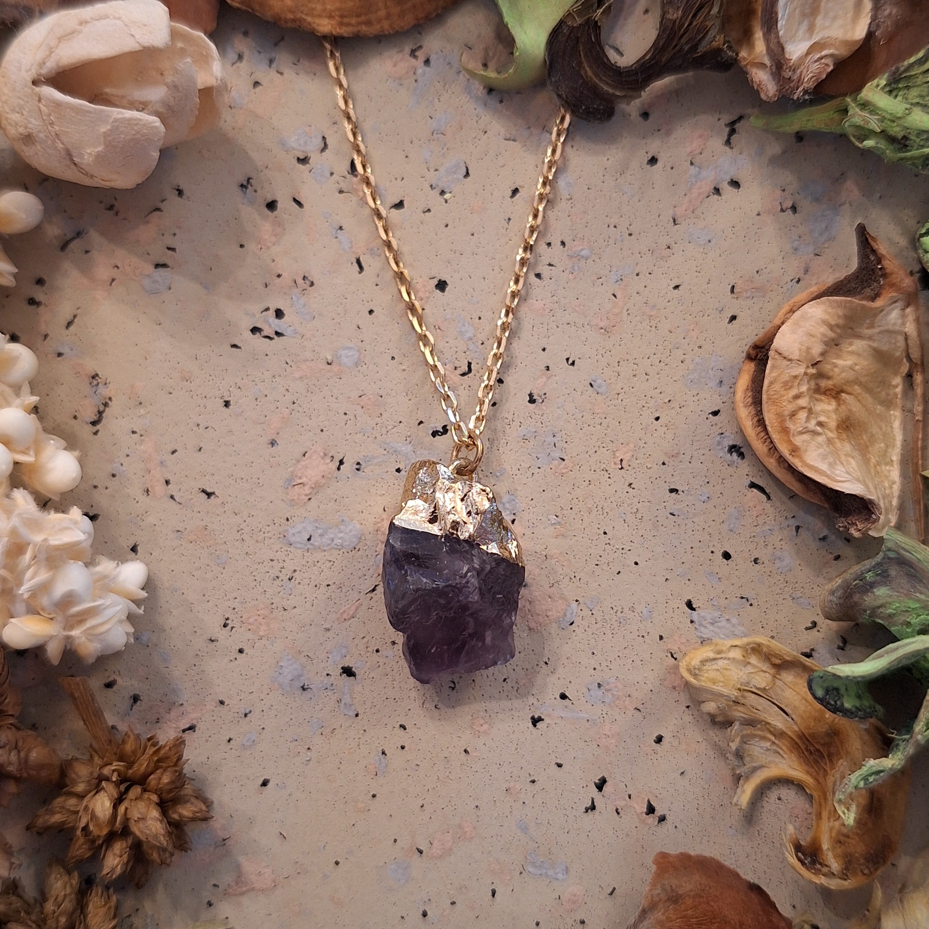 Collier pendentif en Améthyste